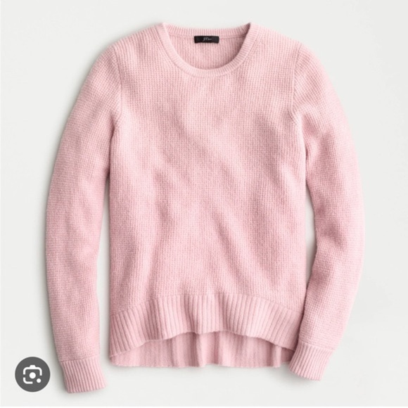 J. Crew Sweaters - J. Crew High-low Waffle Sweater in Supersoft Yarn Pale Pink Size XS runs big